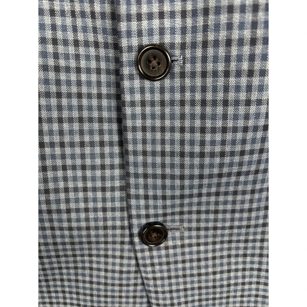 Lauren Ralph Lauren Blazer Mens 42L Blue Checked 2 Button Stretch Sport Coat